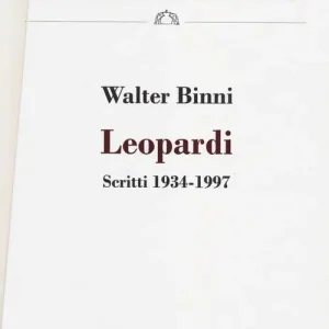 Leopardi. Scritti 1834-1837 Occasione Imperdibile