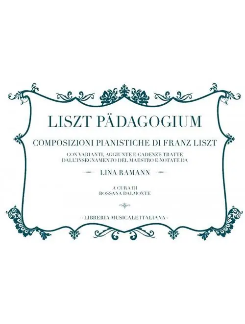 Nuova Collezione Liszt Pädagogium. Composizioni pianistiche di Franz Liszt