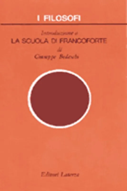 Introduzione a la Scuola di Francoforte A Buon Prezzo