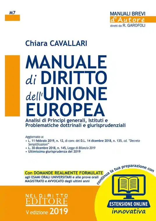 Super Prezzo Manuale di diritto dell‘Unione Europea. Analisi di principi generali, Istituti e problematiche dottrinali e giurisprudenziali. Con espansione online