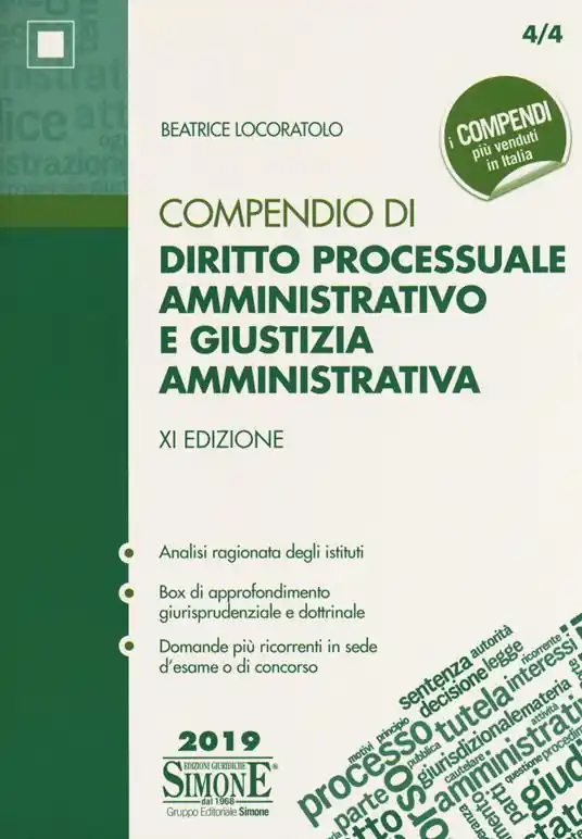 Compendio di diritto processuale amministrativo e giustizia amministrativa Subito Disponibile