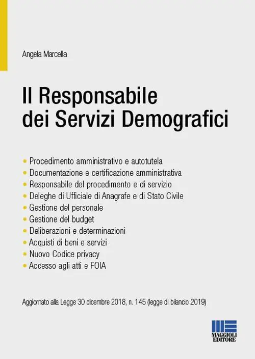 Il responsabile dei servizi demografici Professionale