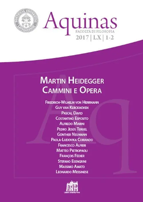 Affare Aquinas. Rivista internazionale di filosofia (2017). Vol. 1-2 Heidegger