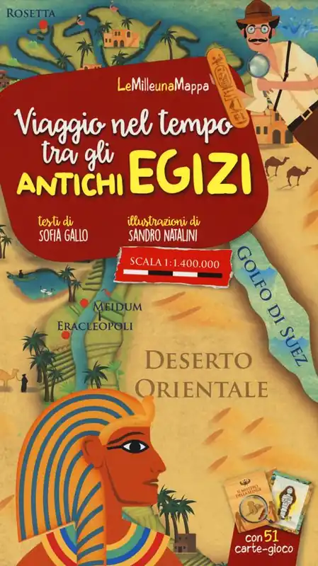 Viaggio nel tempo tra gli antichi Egizi. Ediz. a colori. Con 51 Carte Reso Gratuito