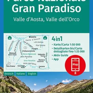 Carta escursionistica n. 86. Parco Nazionale Gran Paradiso. Valle d‘Aosta, Valle dell‘Orco 1 50.000. Ediz. multilingue Acquista Ora
