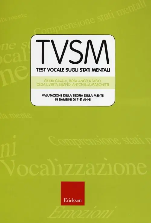 Affare TVSM test. Test vocale sugli stati mentali. Valutazione della teoria della mente in bambini di 7-11 anni. Con CD-ROM