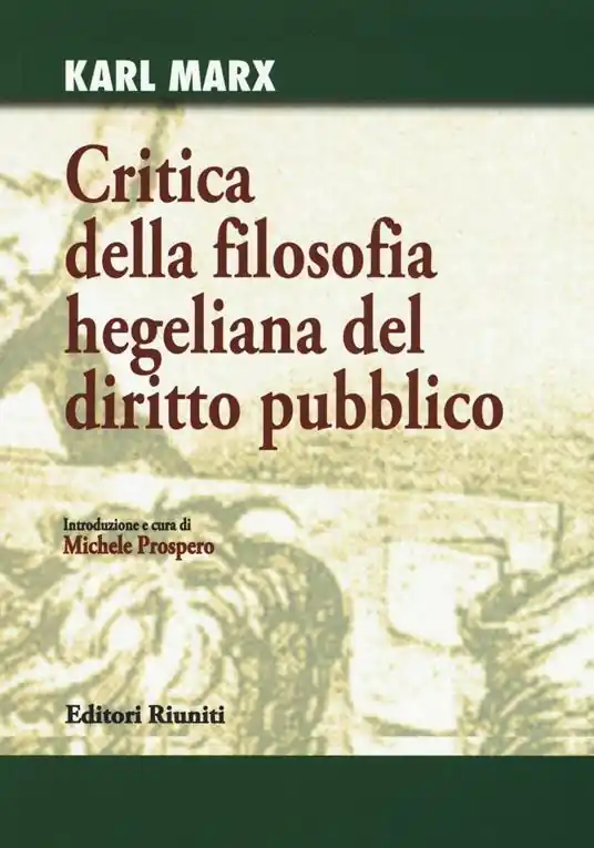 Novità Critica della filosofia hegeliana del diritto pubblico