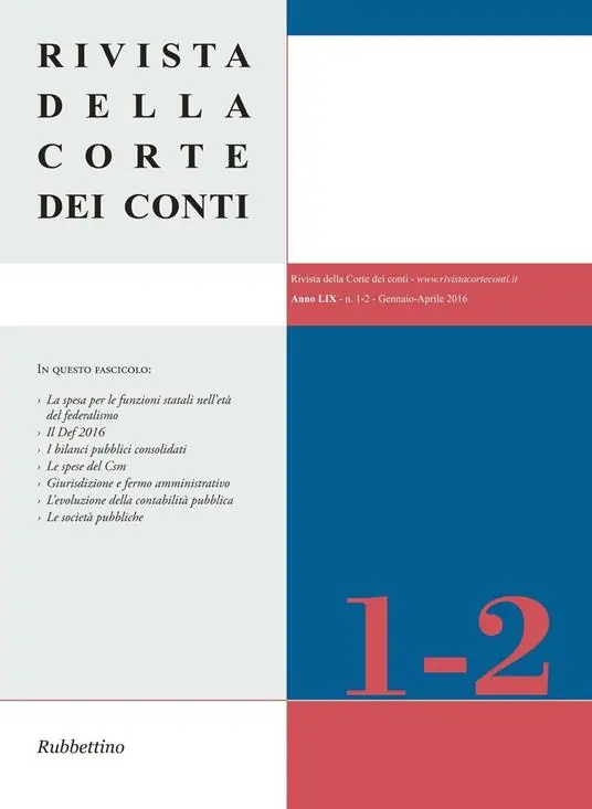 Offerta Limitata Rivista della Corte dei Conti (2016). Vol. 1-2