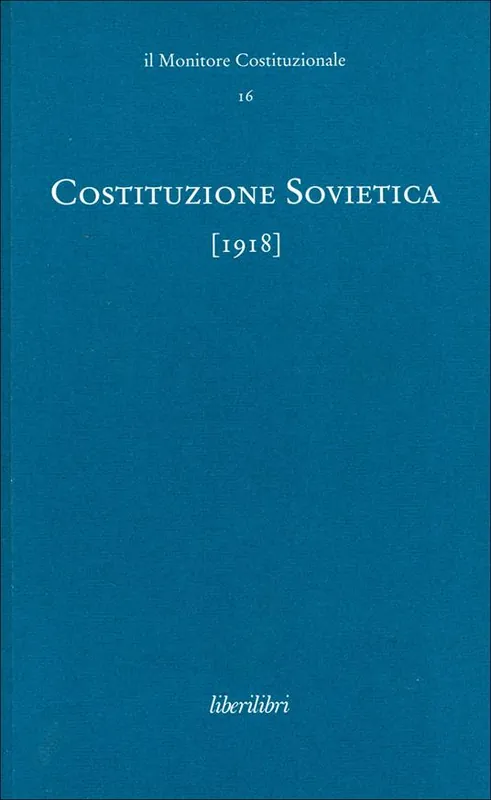 Costituzione sovietica (1918). Ediz. multilingue. Vol. 9 Quantità Limitata