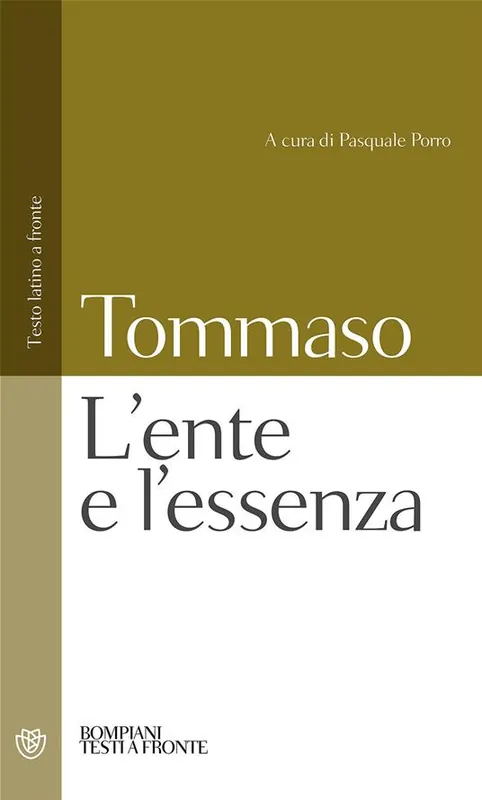 Ultima Occasione L‘ente e l‘essenza. Testo latino a fronte