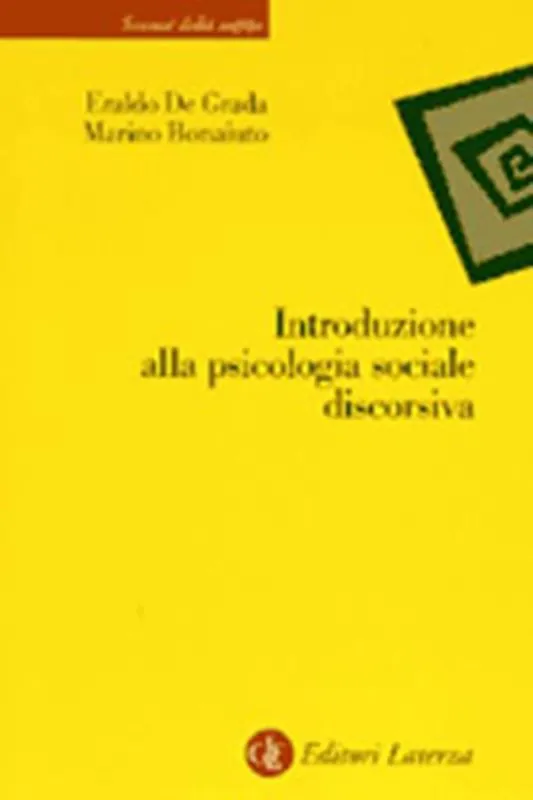 Introduzione alla psicologia sociale discorsiva Scelto Dai Clienti