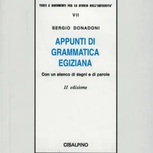 Appunti di grammatica egiziana con un elenco di segni e di parole Spedizione Espresso