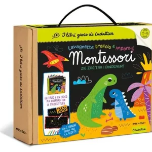 Zig-Zag tra i dinosauri! Ediz. a colori. Con 2 lavagnette double-face scrivi e cancella. Con 6 gessetti colorati. Con cancellino Soddisfatti O Rimborsati